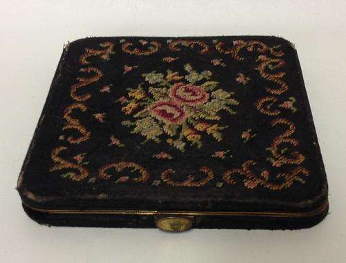 Vintage Cigarette Case covered in Tapestry Material