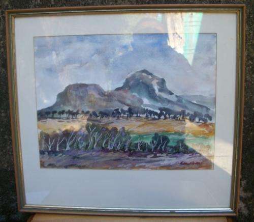 Gerrie Venter - SA - Original Watercolour Painting, Signed, Framed, Dated '83 (51x46cm)