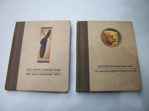 South Africa - 2 x Cigarette Card books - SA Birds and SA Parks - Published 1940 and 1941