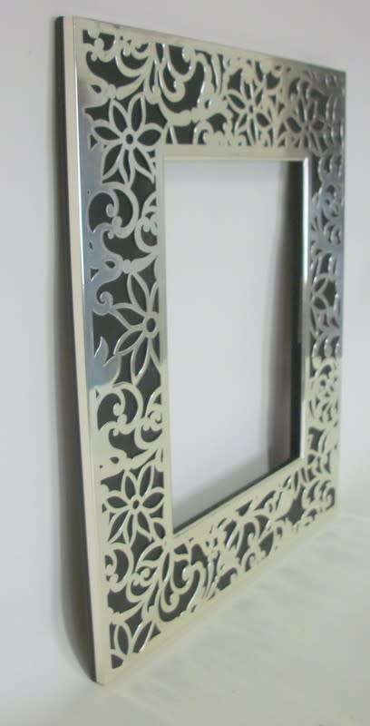 Lovely Large Detailed Silver Metal Frame (29x24cm)