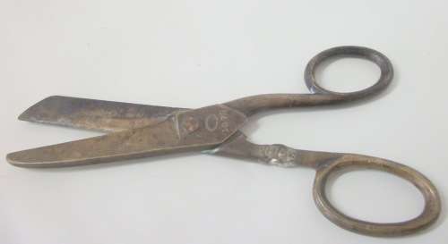 1878 - A Large pair of Brass Antique Scissors - 23cm long
