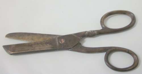 1878 - A Large pair of Brass Antique Scissors - 23cm long