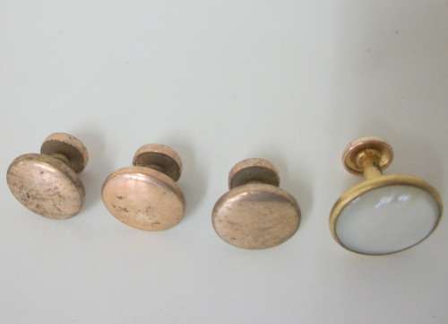 4 Antique Cufflinks in Vintage box