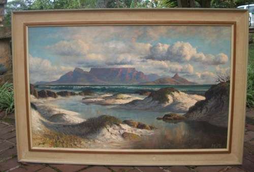 R30 000!!! James Yates SA (1944 - ) LARGE 1.33m x 89cm Oil on Canvas in original frame