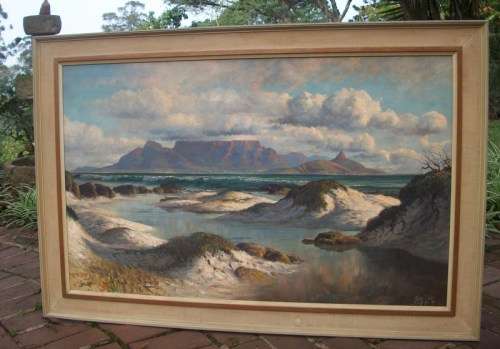 R30 000!!! James Yates SA (1944 - ) LARGE 1.33m x 89cm Oil on Canvas in original frame
