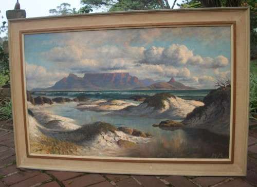 R30 000!!! James Yates SA (1944 - ) LARGE 1.33m x 89cm Oil on Canvas in original frame