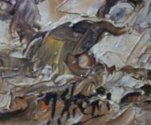 Joseph Stiens with COA - Klein Spitzkoppe  - Oil on Board, 37x23cm - Impasto Style
