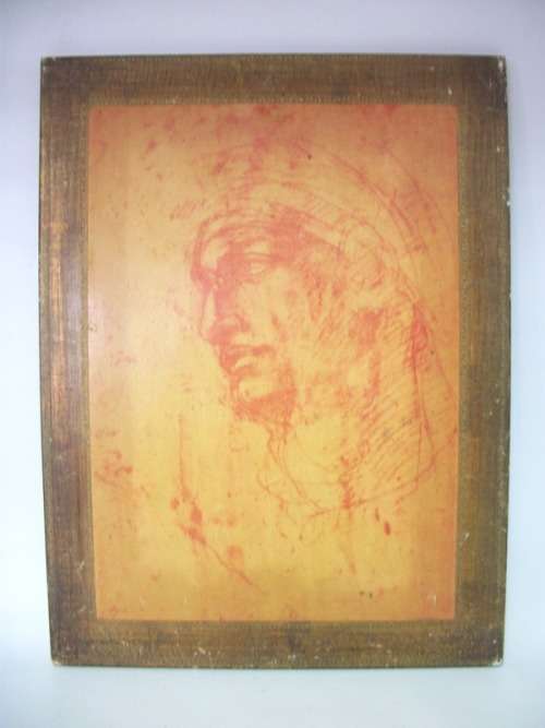 Made in Italy - Lovely Wall hanging with Print pasted onto a wooden backing and Frame