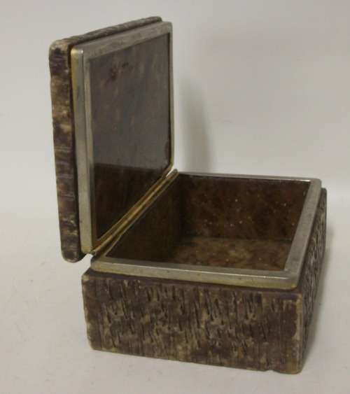 Marble Trinket Box - 13.5 x 9.5 and 6cm tall. With a few small chips.