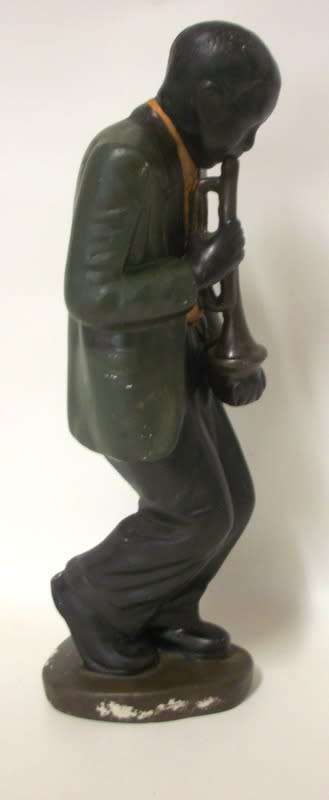 Interesting Figurine of a Jazz Musician playing a trumpet - 23cm tall