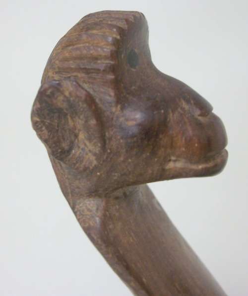 Intricately Carved Wooden Stand and Bowl - 19cm tall