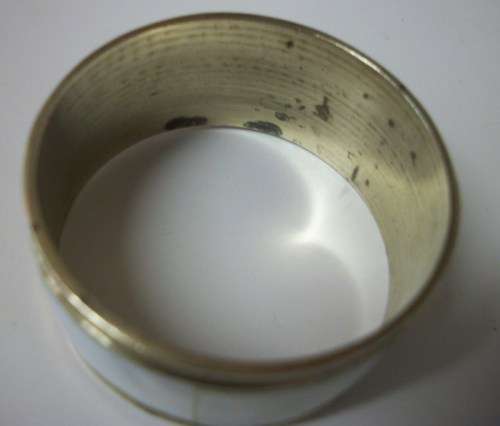 Mother of Pearl and Brass Napkin rings - Wow!