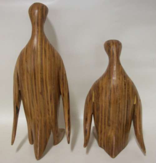 2 Large Penguins - 29 and 21cm tall