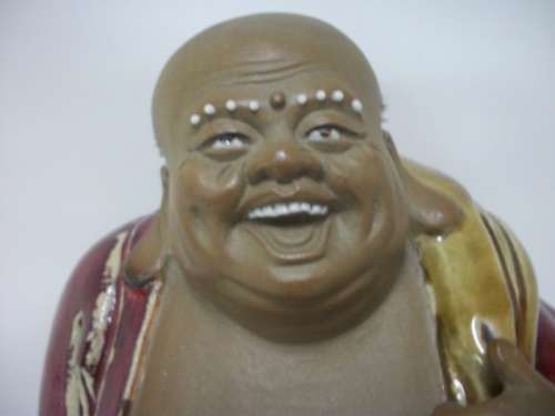 Large Ceramic Buddha with markings - Damage Free! - 30 cm tall, 2.3kg