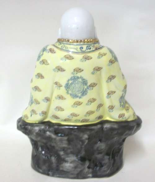 Large Ceramic Buddha with markings - Damage Free! - 29 cm tall, 23 cm wide, 2.4kg
