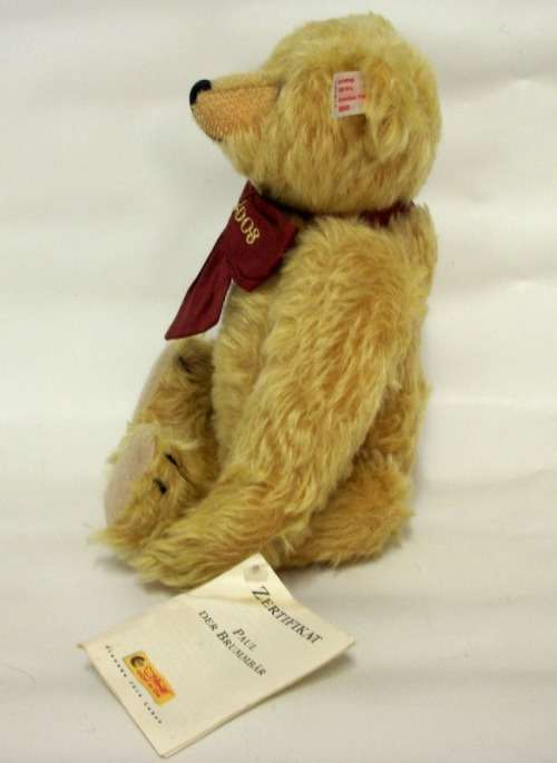 Genuine Steiff Mohair Cone Nose Teddy Bear Ltd 037214 - No 40 - 29cm tall, with growler