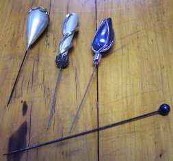 4 Victorian Hat Pins - Lovely! R1 N/R