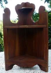 Corner Wooden Shelf -  Nice!  R1 N/R!!!