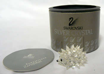 Swarovski Crystal Hedgehog in original box and certificate - Cute!