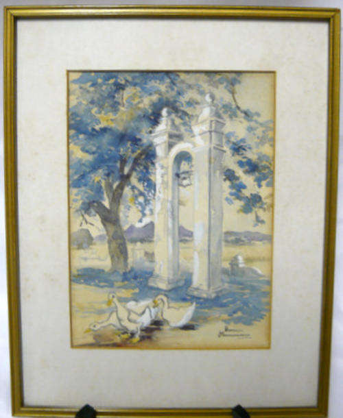 Doreen Theunissen - Original Water Colour Painting, signed, framed - NicE!!!
