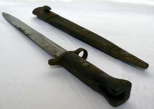 British .303 Bayonet (Circa 1897) with metal and leather scabbard - Madness R1 N/R!!!