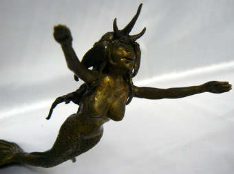Solid Bronze Figure of a Mermaid (24cm long)- Wonderful Detail! End of Year Crazy Start of R1 N/R!!!