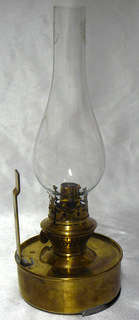Kosmos Brenner - Vintage  Brass Oil Lamp with Glass Chimney - Superb!