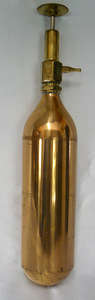 1930's Solid Brass and Copper Plunger Type Motorist Fire Extinguisher - RARE!