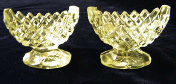 2 Crystal Salt Boats - Damage Free - Just Lovely!!!