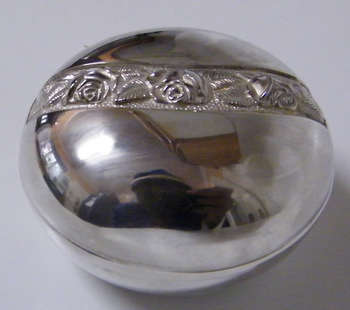 Silver Plated Trinket Box - Material Lined - Good condition! R1 N/R!!!