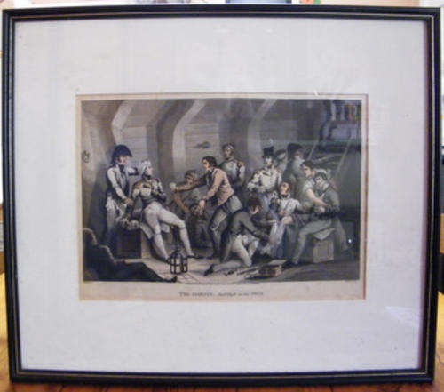 A Print of an Engraving "The Cockpit, Battle of Nile", originally published and sold June 4, 1817