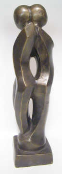 Cast Bronze Figure of a Stylised Man and Woman (44cm tall, 3.9kg)- Magnificent! Last one!