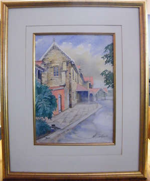 Bill Lombard - Original Painting of a Victorian Building - Quality Framed!