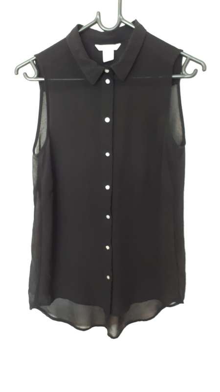 Black sheer sleeveless H&M top