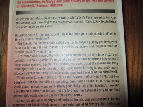 THE RISE AND FALL OF APARTHEID - David Welsh