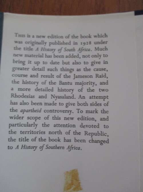 A HISTORY OF SOUTHERN AFRICA - Eric A Walker