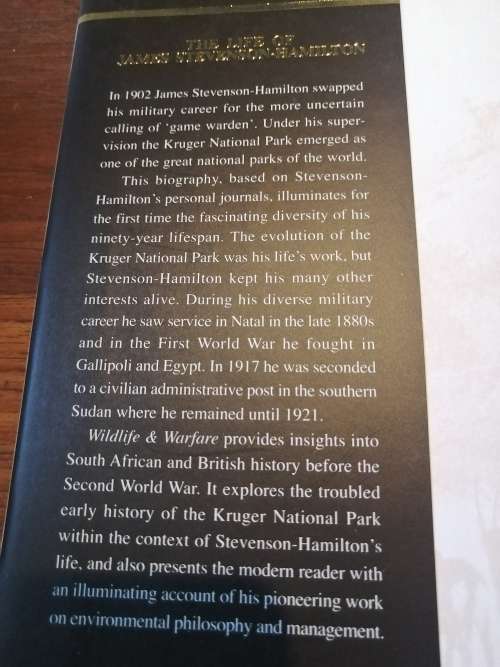 WILDLIFE and WARFARE: The Life of James Stevenson-Hamilton - Jane Carruthers