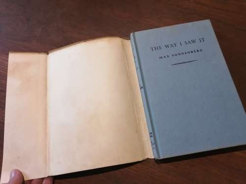 THE WAY I SAW IT - Max Sonnenberg *signed