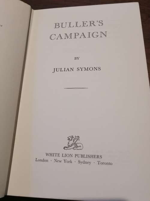 BULLER`S CAMPAIGN - Julian Symons