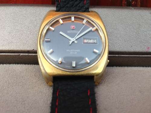 Rare ROAMER MUSTANG D+D DAY DATE WATCH