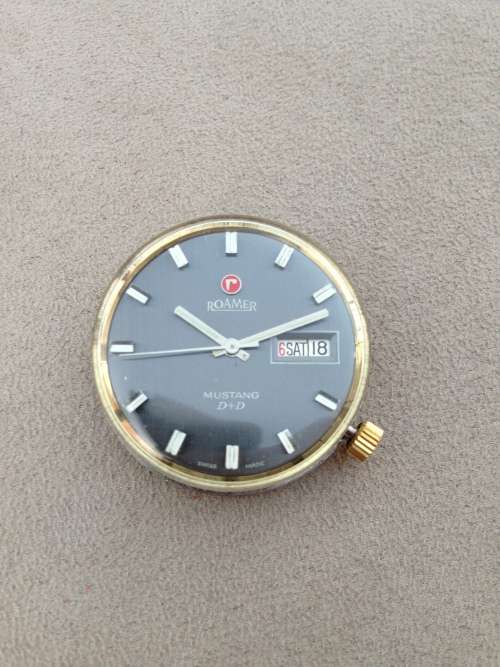 Rare ROAMER MUSTANG D+D DAY DATE WATCH