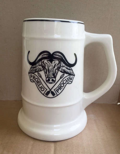 ORIGINAL EARLY 32 BATTALION BEER MUG (BORDER WAR - GRENS OORLOG -BUSH WAR-SADF- APARTHEID)