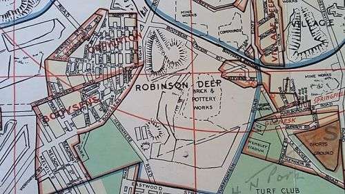 1950's APARTHEID ERA MAP OF JOHANNESBURG AND SURROUNDS DEPICTING SOPHIATOWN ETC.