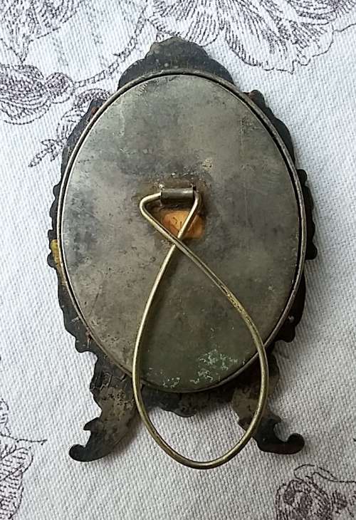 Vintage Botanical Pewter Picture Frame