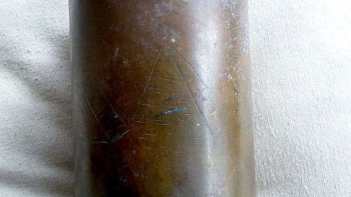 WW2 3" Howitzer Trench Art Artillery Shell - North Africa pyramids of Giza