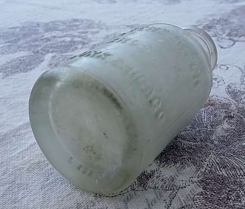 1890's Gerstendorfer Bros New York Chicago Embossed 'Japanese Gold Paint' Glass Bottle