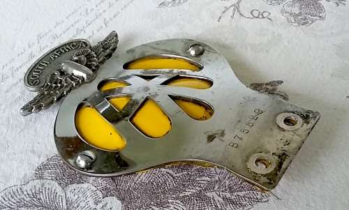 Vintage AA (Automobile Association) of South Africa Car Bumper Badge