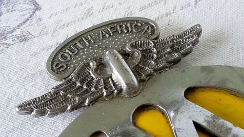 Vintage AA (Automobile Association) of South Africa Car Bumper Badge