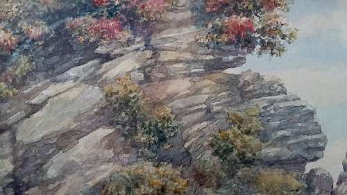 Original Diana Mallet-Veal (1883-1978)   Watercolour - African Hunting Scene