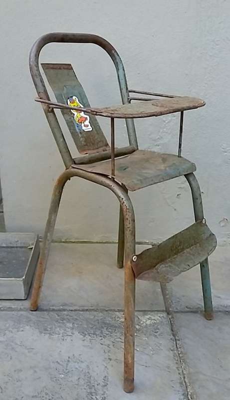 Original 'Afrikander' Toys Metal Dolls High Chair with 'fold-up' action